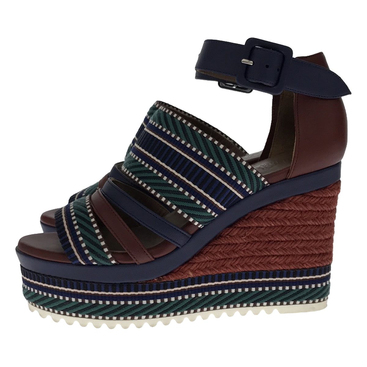 【미품】 HERMES / 헤르메스 | 2018SS | 로마 에스파드릴 샌들 | 35 | 멀티 | 여성