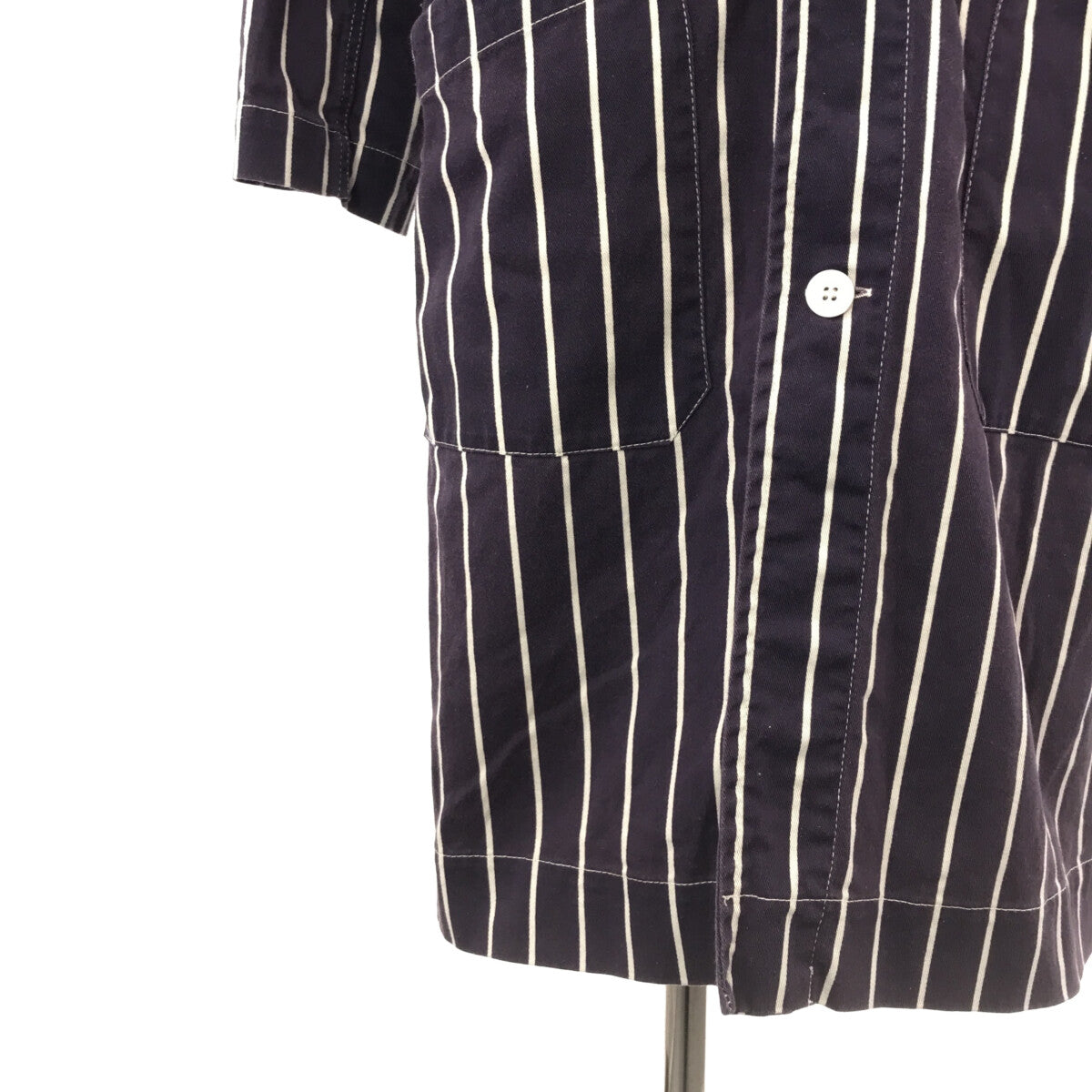 Yarmo / ヤーモ | 製品染め シングルチェスター ショップコート | L | 茄子紺 | レディース