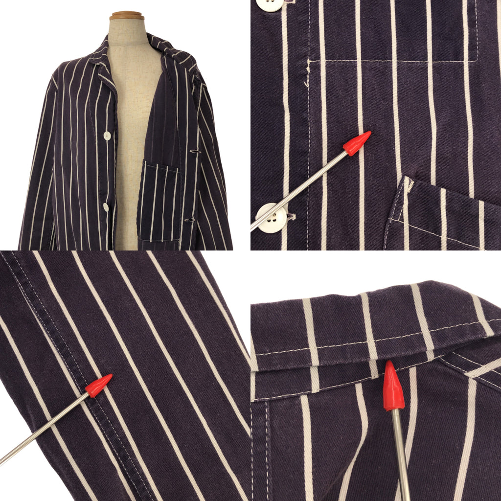 Yarmo / ヤーモ | 製品染め シングルチェスター ショップコート | L | 茄子紺 | レディース