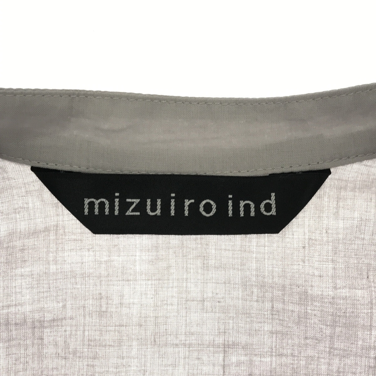 美品】 mizuiroind / ミズイロインド | バンドカラー シャツワンピース