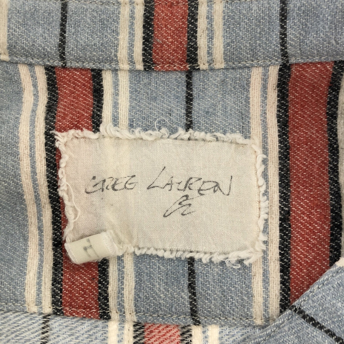 GREG LAUREN / グレッグローレン | STRIPE STUDIO SHIRT / コットンフランネル ストライプ オーバーシャツ ジャケット | 4 | メンズ