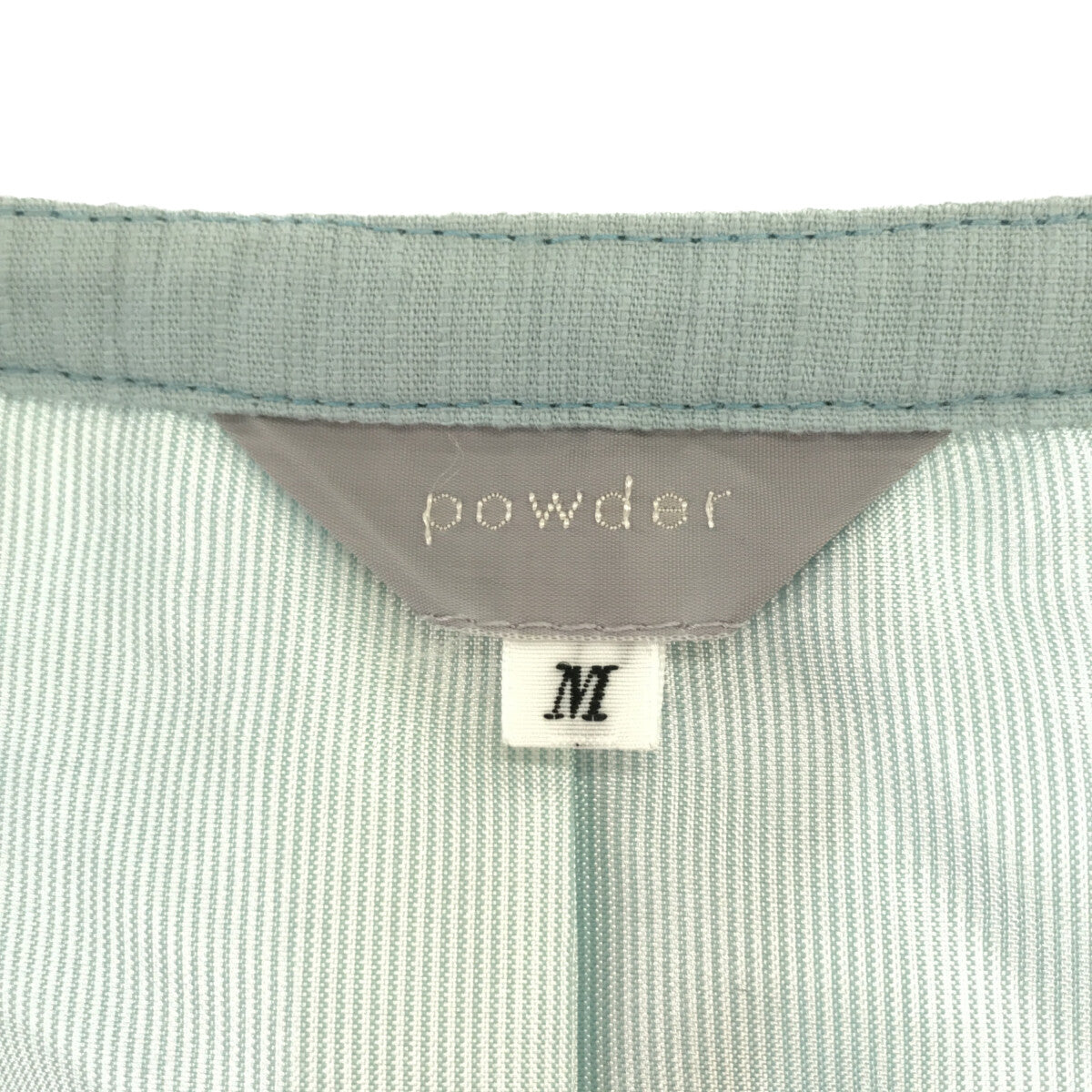 powder / パウダー | セットアップ フラワープリント ノーカラージャケット スカート | M | ブルー系 | レディース