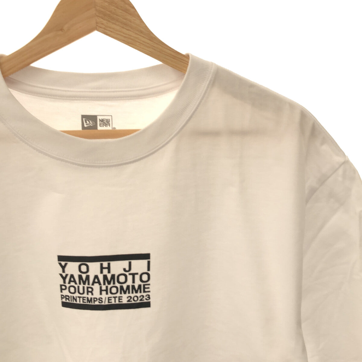 YOHJI YAMAMOTO POUR HOMME / ヨウジヤマモトプールオム | x NEW ERA AW99 ERASER LOGO WHITE TEE / ニューエラ コラボ ロゴ Tシャツ | 5 |
