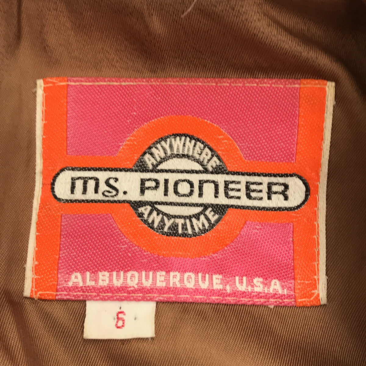 VINTAGE / ヴィンテージ古着 | MS. PIONEER  70's フェイクファージャケット | 6 | ブラウン/ホワイト | レディース