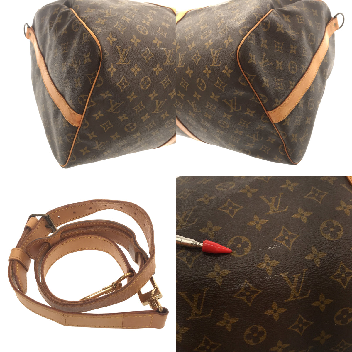 路易威登 | M41414 2Way Monogram Keepall Bandouliere 55 肩波士頓包 |布朗 |女的