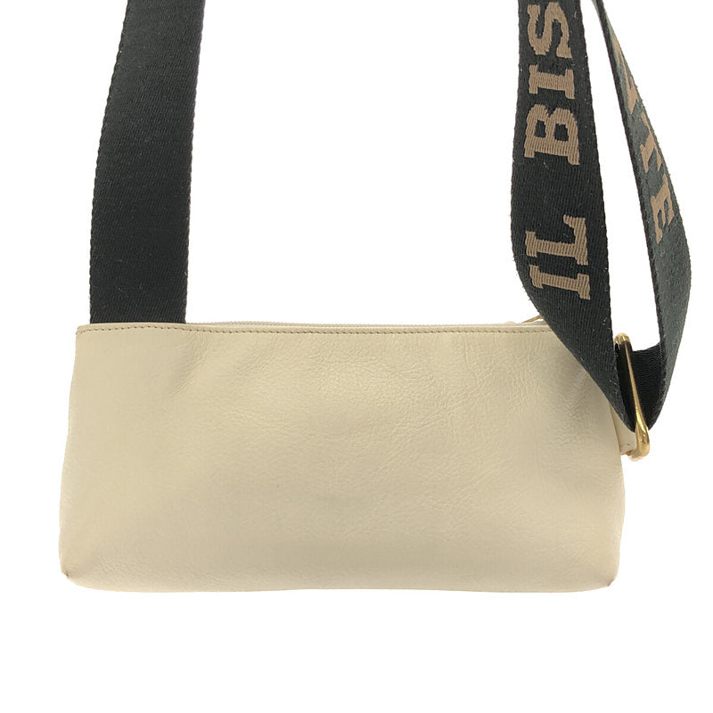 【美品】  IL BISONTE / イルビゾンテ | 2020SS | ショルダーベルト バッグ | ホワイト | レディース