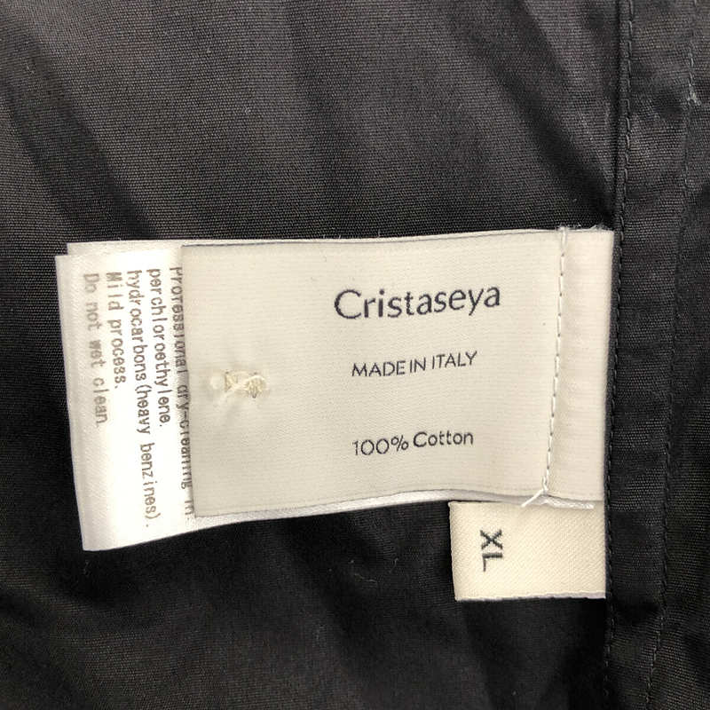 Cristaseya / クリスタセヤ | Mao Collar Shirt マオカラーシャツ | XL | ブラック | メンズ