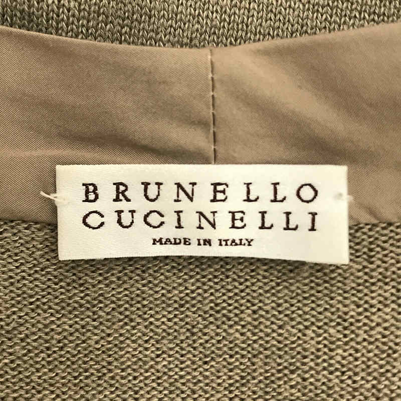 BRUNELLO CUCINELLI / ブルネロクチネリ | ポリエステル ニット 切替 シャツ カーディガン | XS |