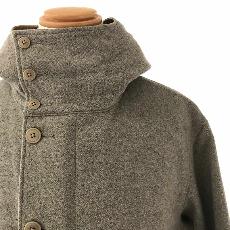 ULTERIOR / アルテリア | RUNDOM BUSKET TWEED/OC TWILL RV HOODED COAT SUMI/BLACK  ツイード / ツイル リバーシブル フーデッド コート | 4 | グレー | メンズ