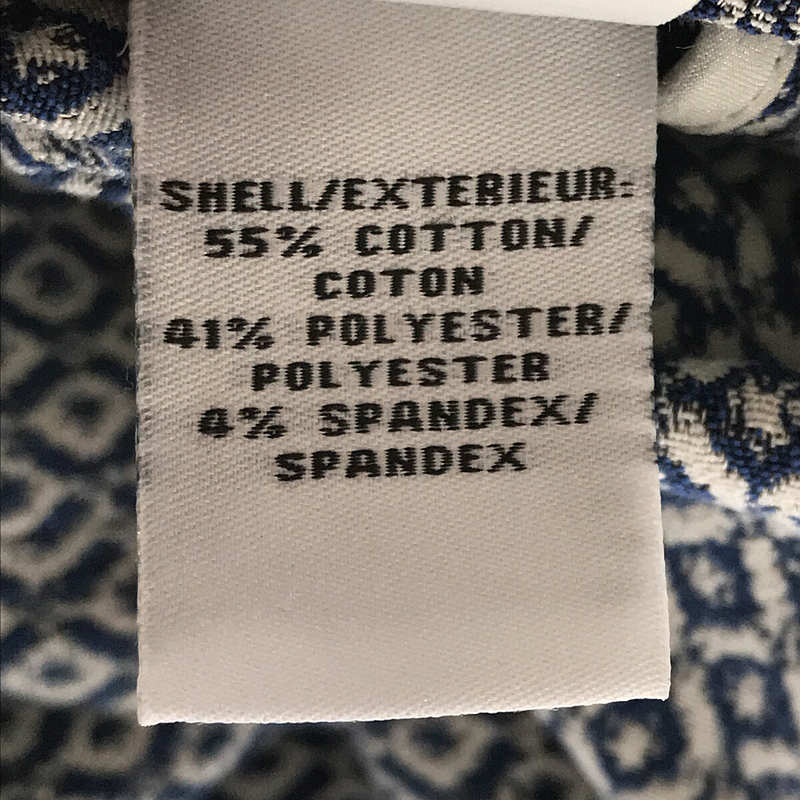 DIANE VON FURSTENBERG / ダイアンフォンファステンバーグ | JEANNIE ドレス 小紋柄 ジャガード ノースリーブ フレア ワンピース | 0 | Blue & Cream ブルー / ホワイト | レディース