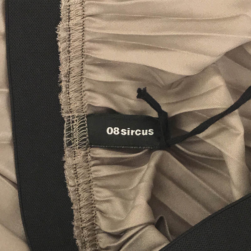 【美品】  08sircus / ゼロエイトサーカス | 2022SS | メタルフィニッシュ プリーツ スカート | 1 | グレー | レディース