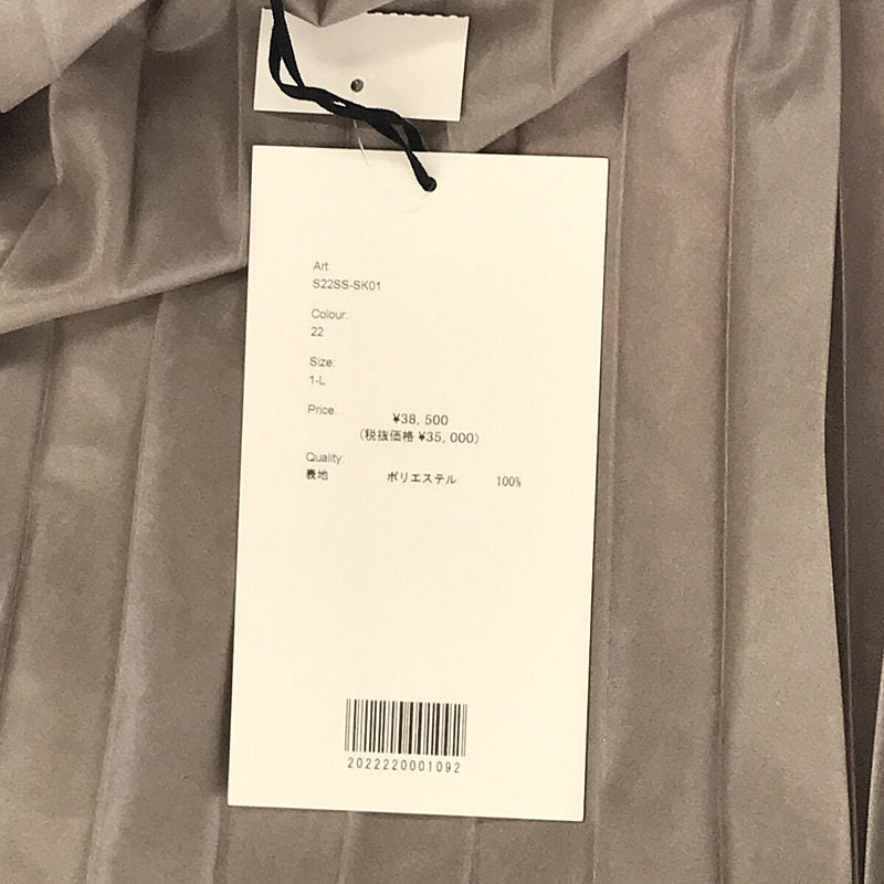 [狀況良好] 08sircus / Zero Eight Circus | 2022春夏 |金屬飾面百褶裙 | 1 |灰色 |女性的