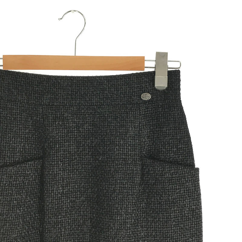 CHANEL スカート ツイード ココマーク 38 - ひざ丈スカート