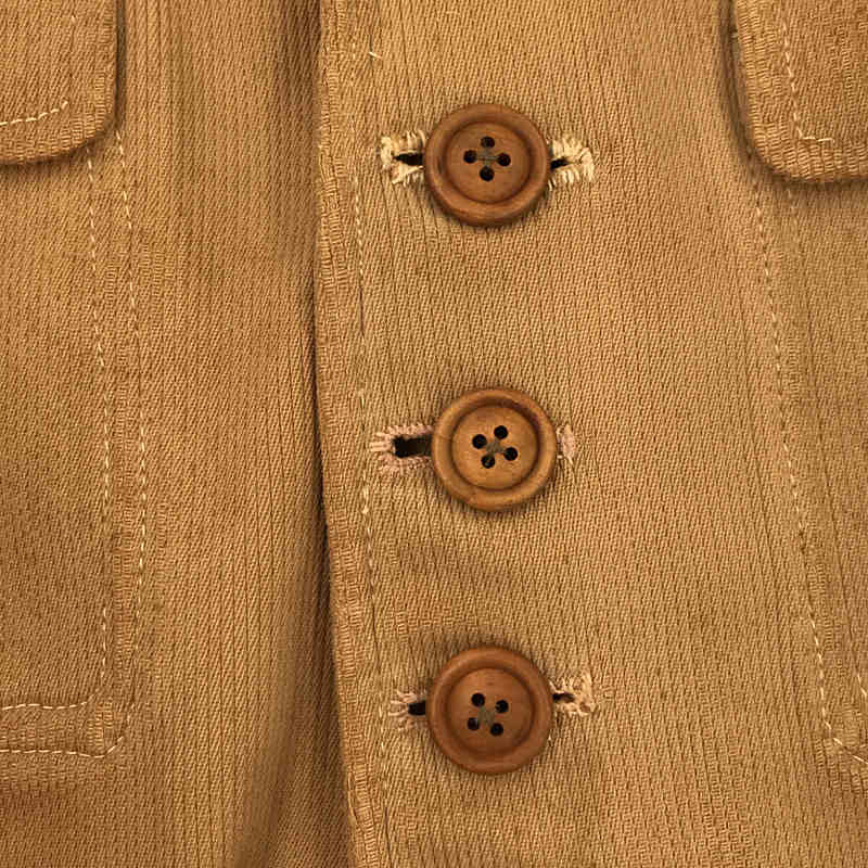 VINTAGE / ヴィンテージ古着 | 40s ～ フレンチ 太畝 ピケ ハンティング ジャケット カバーオール | ベージュ | メンズ