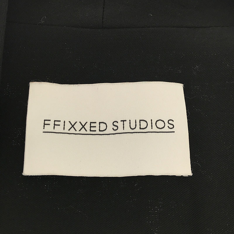 FFIXXED STUDIOS / フィックスステュディオス | ほつれ加工 ベルテッド ノーカラージャケット | S |