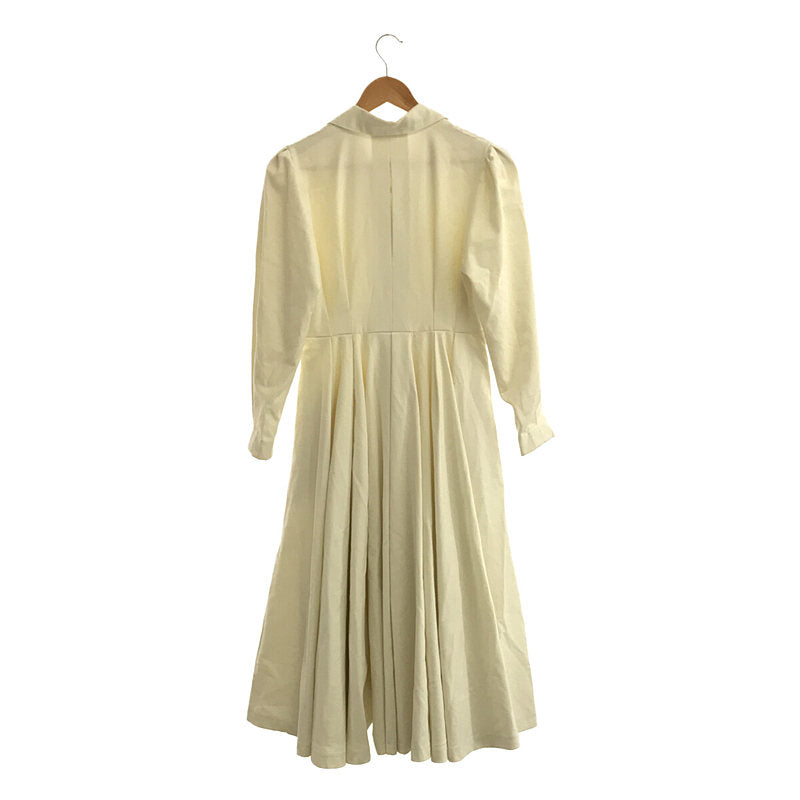 foufou / フーフー | 【THE DRESS - waltz - #17】 open collar gold button dress オープンカラーゴールドボタンドレス | 0 |