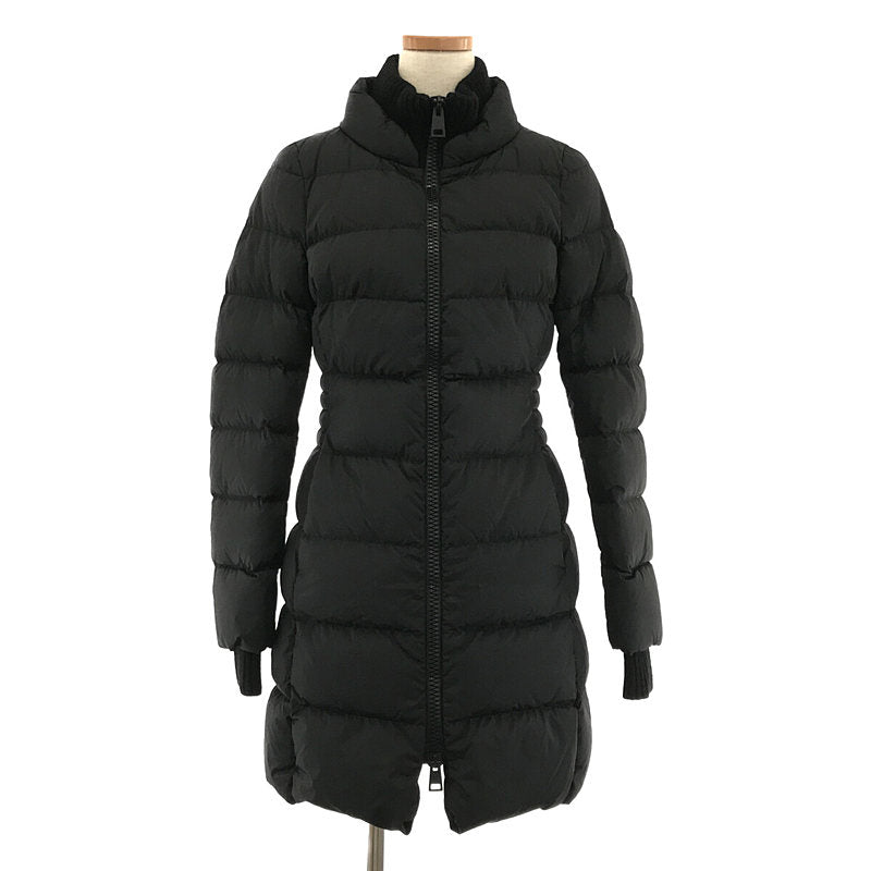 HERNO | POLAR-TECH Ribbed Long Down Coat | Size 38 | Black | Women's