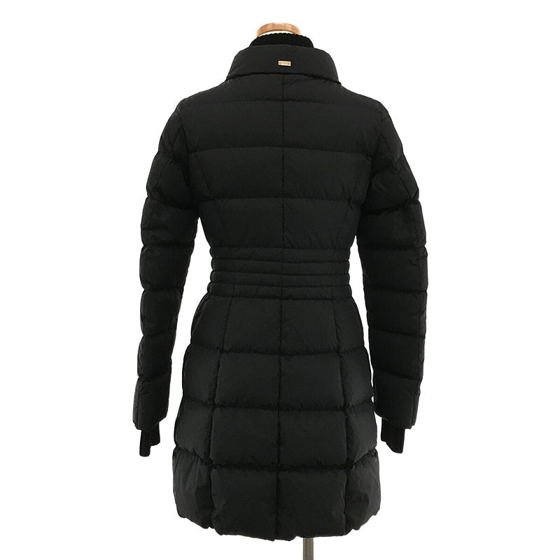 HERNO | POLAR-TECH Ribbed Long Down Coat | Size 38 | Black | Women's