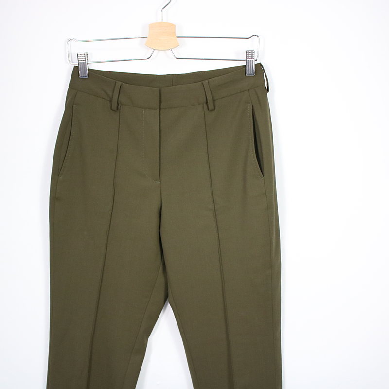 【美品】  CELLAR DOOR / セラドアー | ウールパンツ | 40 | カーキ | レディース