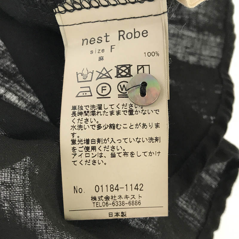 nest robe / ネストローブ | 製品染め リネン ショールカラーブラウス