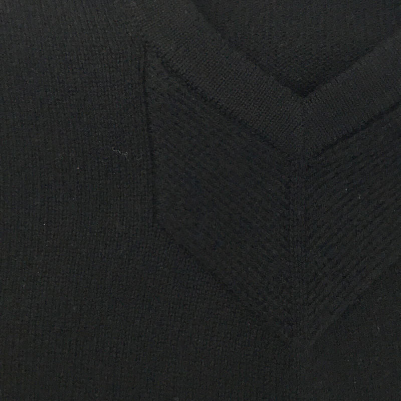 エルメス 近年モデル カシミヤ ニットワンピース ミニ 七分袖 34 黒 タグ付