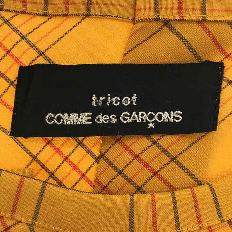tricot COMME des GARCONS / トリココムデギャルソン | 90s〜 AD1993 ウール ノーカラー アシンメトリー バックタック ロング シャツ ブラウス チュニック | ー |