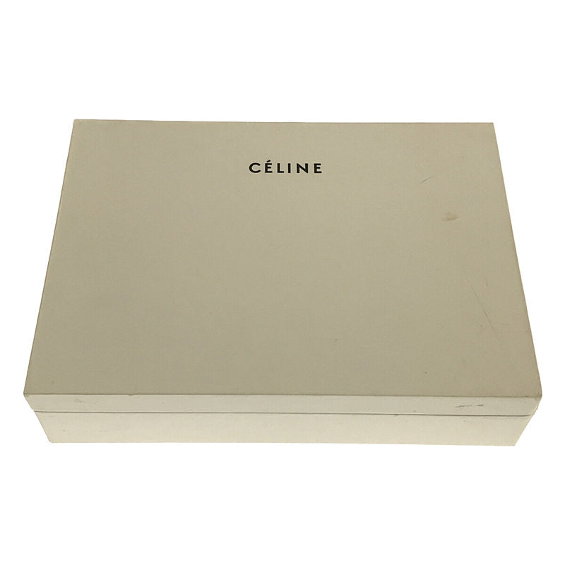 CELINE / セリーヌ | 金箔プリント ラウンドファスナーウォレット 長財布 箱付き | ブラック | レディース