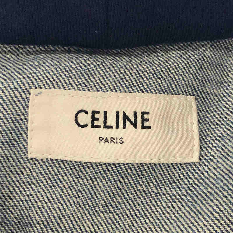 【美品】  CELINE / セリーヌ | フード付き デニムトラッカージャケット | L | インディゴ | メンズ