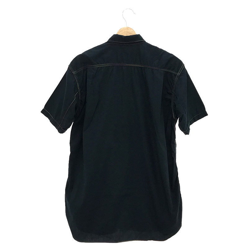 COMME des GARCONS SHIRT / コムデギャルソンシャツ | レインボーステッチ 半袖シャツ | M |