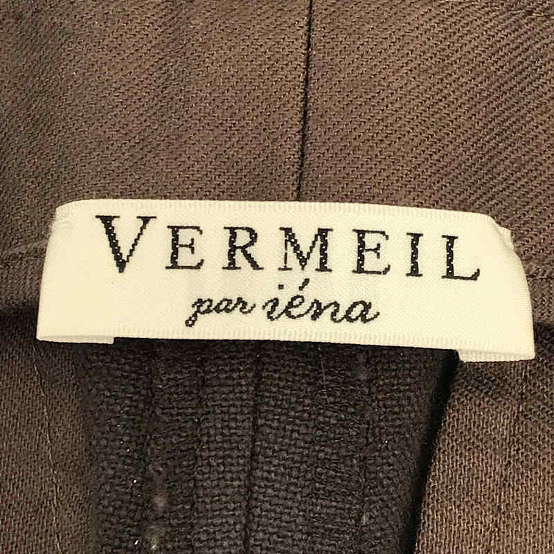 VERMEIL par iena / ヴェルメイユパーイエナ | 2020SS | コットン  ツータック ストレートパンツ | カーキ | レディース