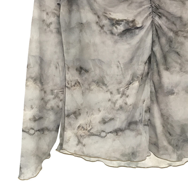 MURRAL / ミューラル | 2021SS | limestone sheer top ギャザー