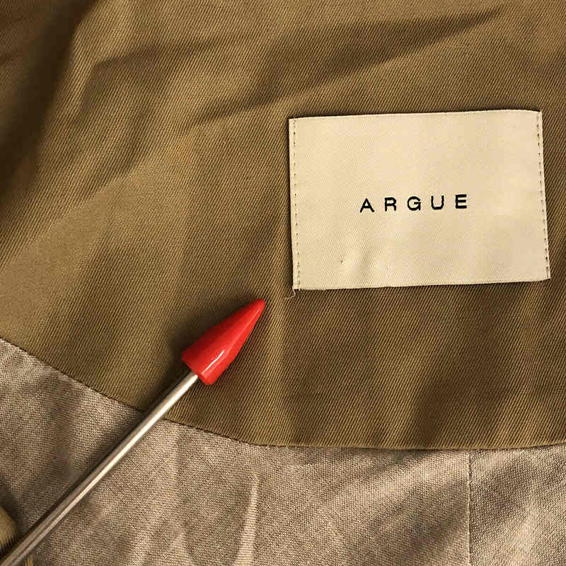 ARGUE / アーギュ | コットン 玉虫色 オーバーサイズ チェスター ガウン コート |