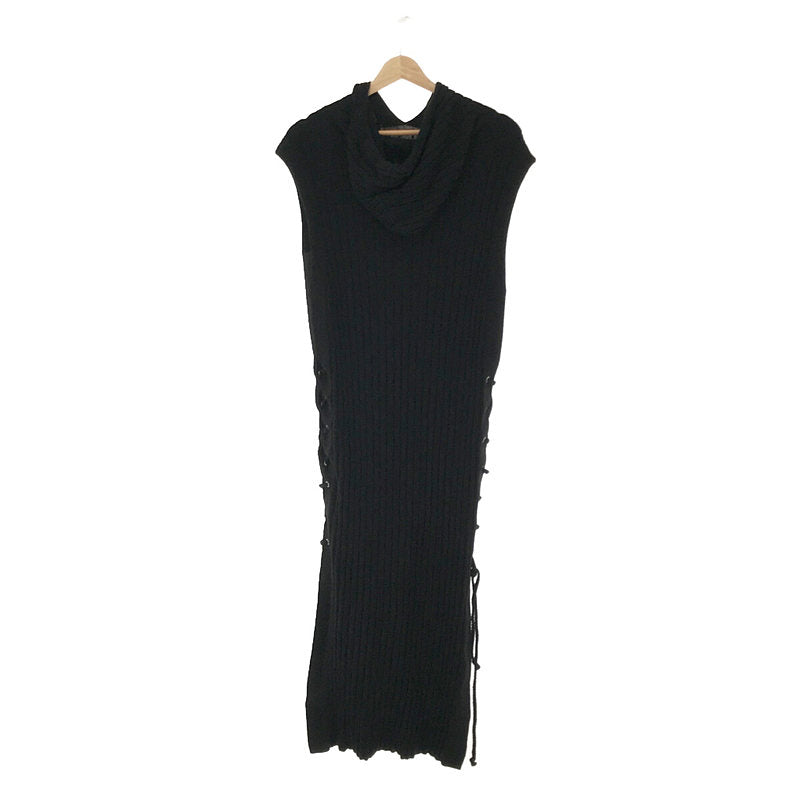 Ameri VINTAGE / 아메리빈티지 | HOODIE LONG LONG TOPS 원피스 | F | 블랙 | 여성