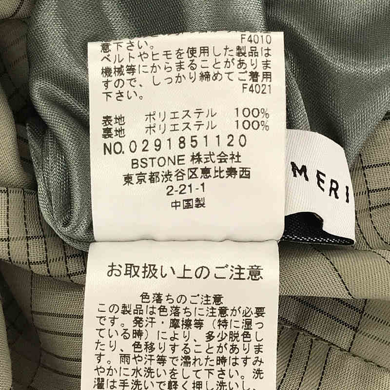 Ameri VINTAGE / Ameri 復古 |透明格紋褲 | M |綠色 |女性的