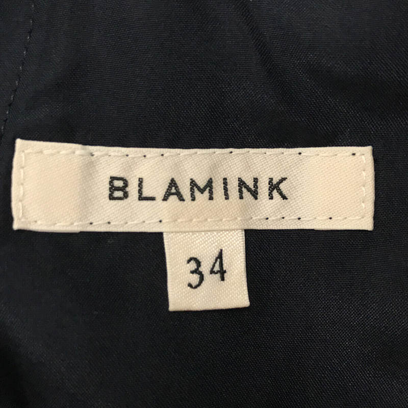 【美品】  BLAMINK / ブラミンク | RESORT バックギャザーストレートパンツ | 34 | ネイビー | レディース
