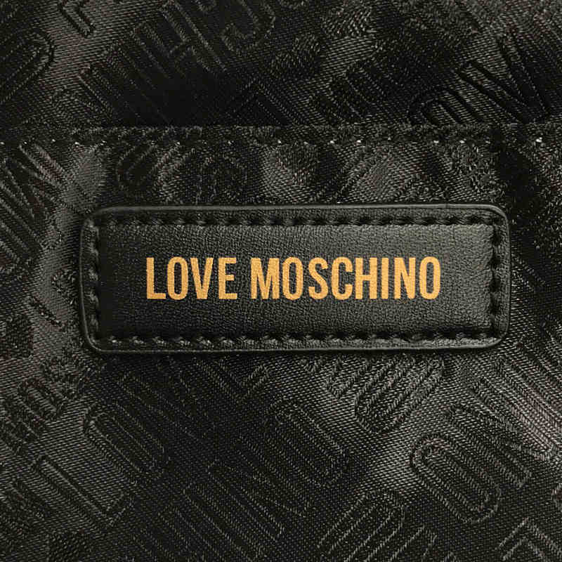 【美品】  MOSCHINO / モスキーノ | LOVE MOSCHINOロゴ トートバック | ブラック | レディース