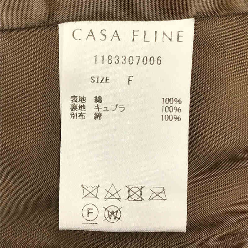 CASA FLINE / カーサフライン | コーデュロイ ピークドラペル ダブル ジャケット | F | グリーン | レディース