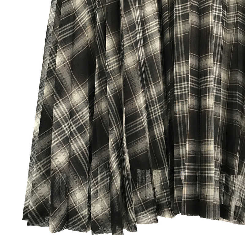 レディースAURALEE オーラリー チェックプリーツスカート - ひざ丈スカート
