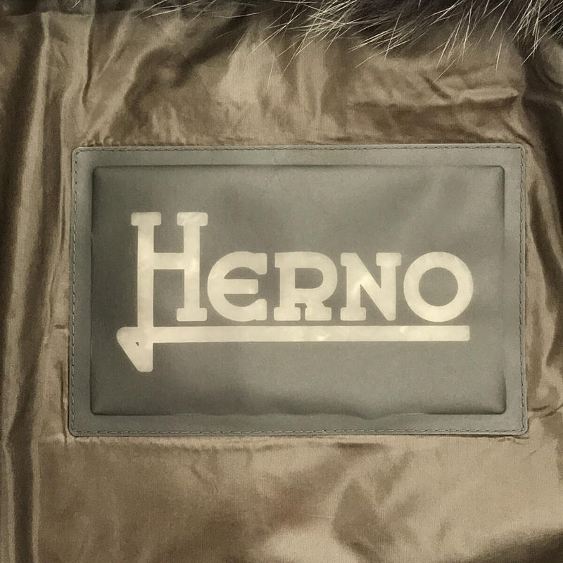 HERNO / ヘルノ | ぺリシア ファー付き ダウン コート | 38 | カーキ