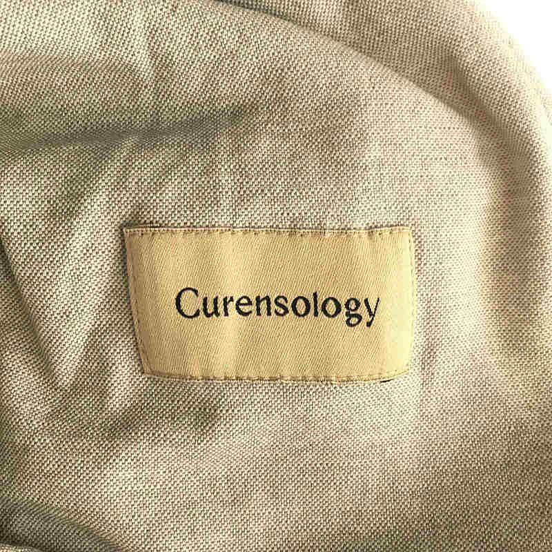 レディース【新品】  Curensology / カレンソロジー | 2021SS | リネン混 シェルタリング タック パンツ | 38 | ベージュ | レディース