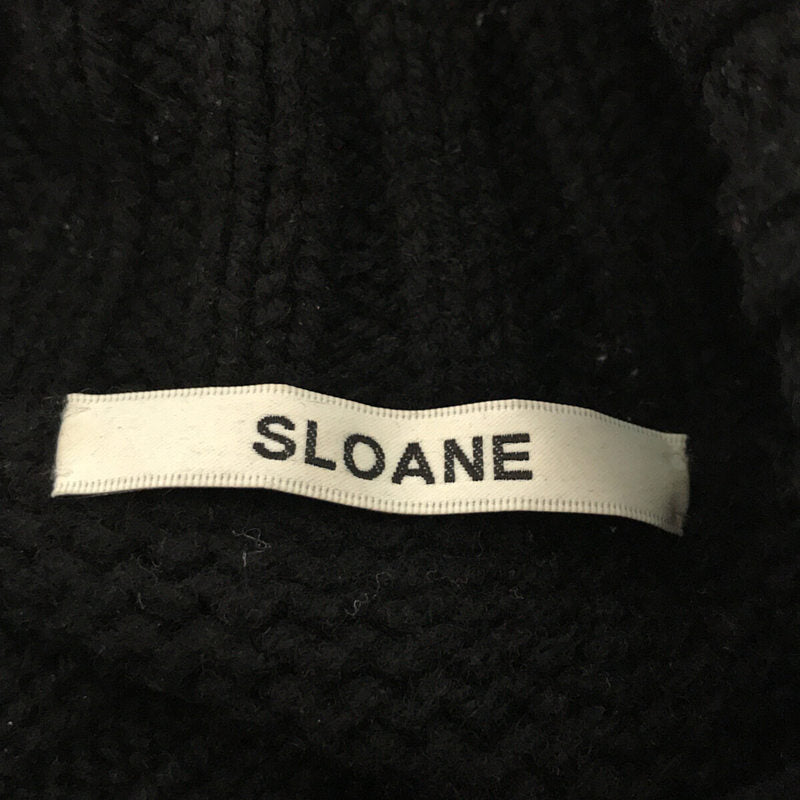 SLOANE / スローン | 3G ジーロンラム×カシミヤ ドロップショルダー ニット セーター SL3W-063 | 1 | ブラック | レディース