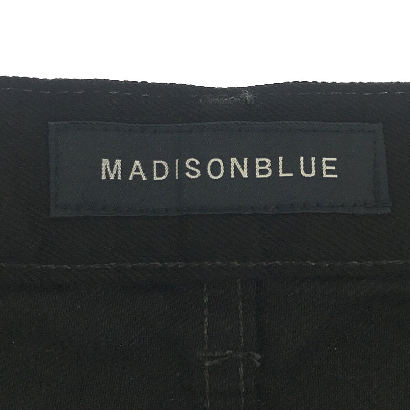 MADISON BLUE / マディソンブルー | SERUBITCHI JQ STRAIGHT DENIM BLACK セルビッチジャガード  デニムパンツ | 00(XS) | ブラック | レディース