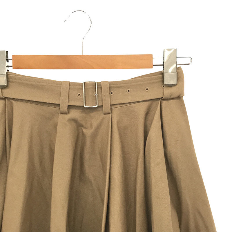 【美品】  foufou / フーフー | new big flare trench skirt ニュービッグフレアトレンチスカート | 0 | ベージュ | レディース
