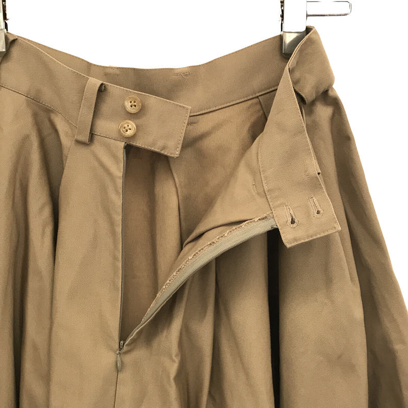 【미품】 foufou / 푸후 | new big flare trench skirt 뉴빅 플레어 트렌치 스커트 | 0 | 베이지 | 여성