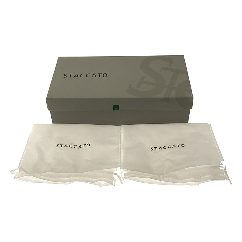 [狀況良好] STACCATO | STACCATO 粗花呢格紋尖頭高跟鞋（帶盒）|尺寸 23 |白色 / 海軍藍 / 紅色 |女性的