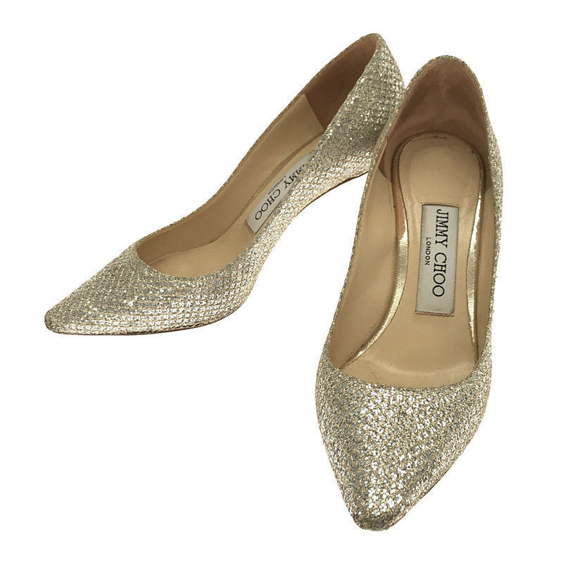 JIMMY CHOO / Jimmy Choo | Romy 85 glitter pumps | 34 | Silver | Women's