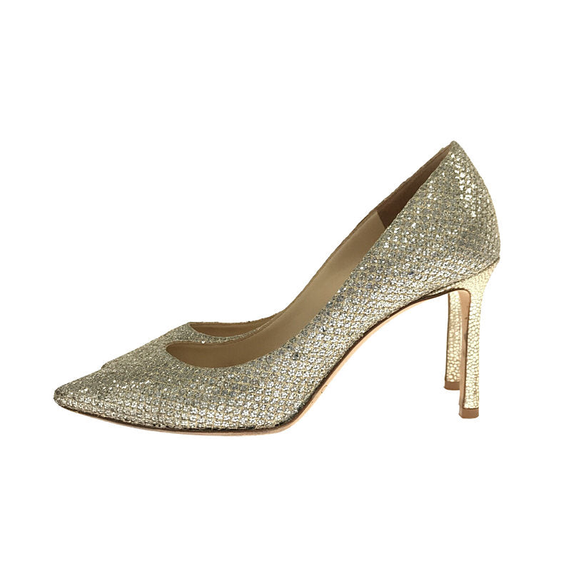 JIMMY CHOO / ジミーチュウ | Romy 85 glitter pumps パンプス | 34 | シルバー | レディース