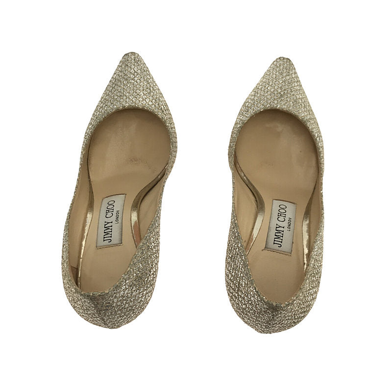 JIMMY CHOO / ジミーチュウ | Romy 85 glitter pumps パンプス | 34 | シルバー | レディース