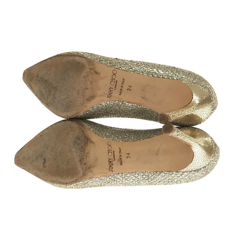 JIMMY CHOO / ジミーチュウ | Romy 85 glitter pumps パンプス | 34 | シルバー | レディース