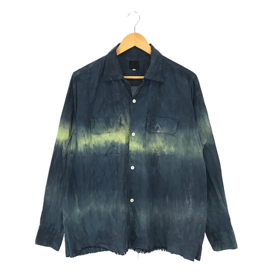 Needles / 니들스 | 2018SS | Classic Shirt-Sateen Tie Dye 레이온 코튼 타이 다이 염색 오픈 컬러 셔츠 | S |